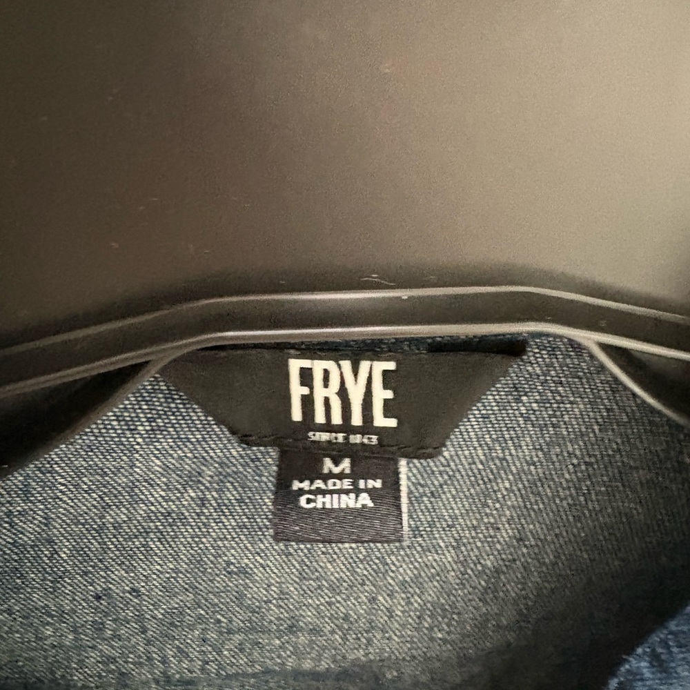 Frye Dark Blue Denim Button-Front Mini Dress size Medium NWOT - Picture 7 of 10
